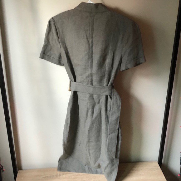 NWT Green linen dress - Picture 2 of 5